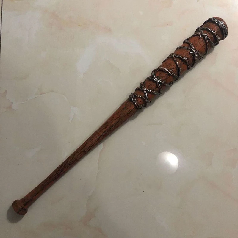 Bate de béisbol de madera The Walking Dead, Negan \'Lucille, alambre de púas, 1: 1