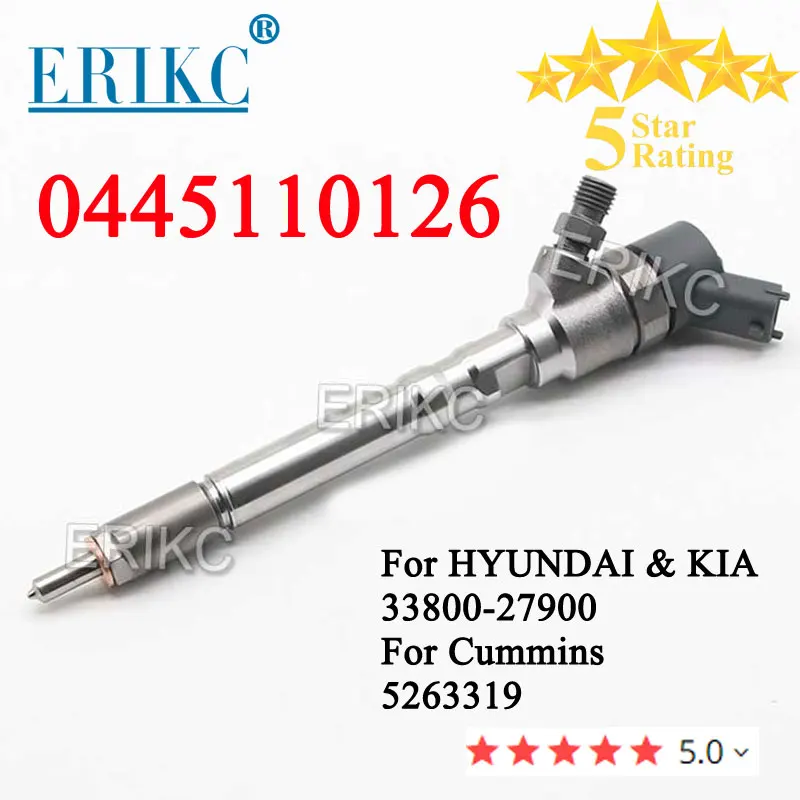 

0445110126 New Diesel Common Rail Injector 33800-27900 Fuel Injection Nozzle 0445 110 126 for HYUNDAI KIA