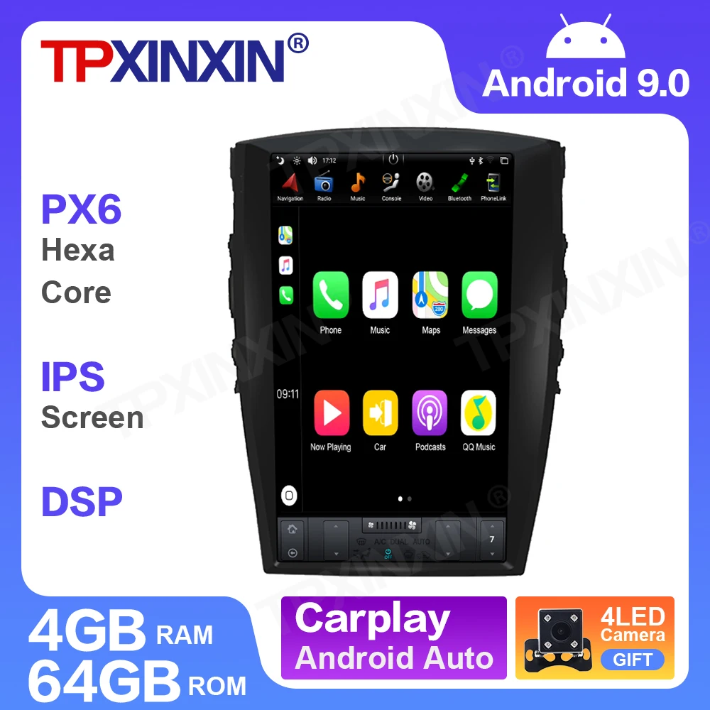 

2din Android 9.0 CarPlay PX6 Car Radio For Mitsubishi Pajero 2006 - 2014 Multimedia AutoRadio Recorder Player Navi Head Unit GPS