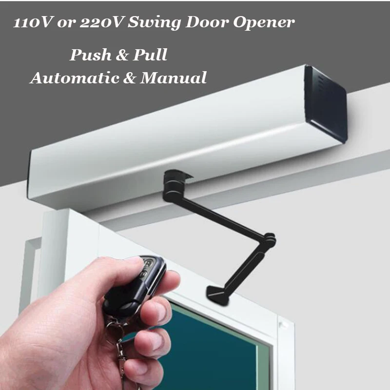 Electric Door Opener Automatic Swing Door Operator Swing Gate Controller 90 Degree open Remote Control Access Control Manual NO