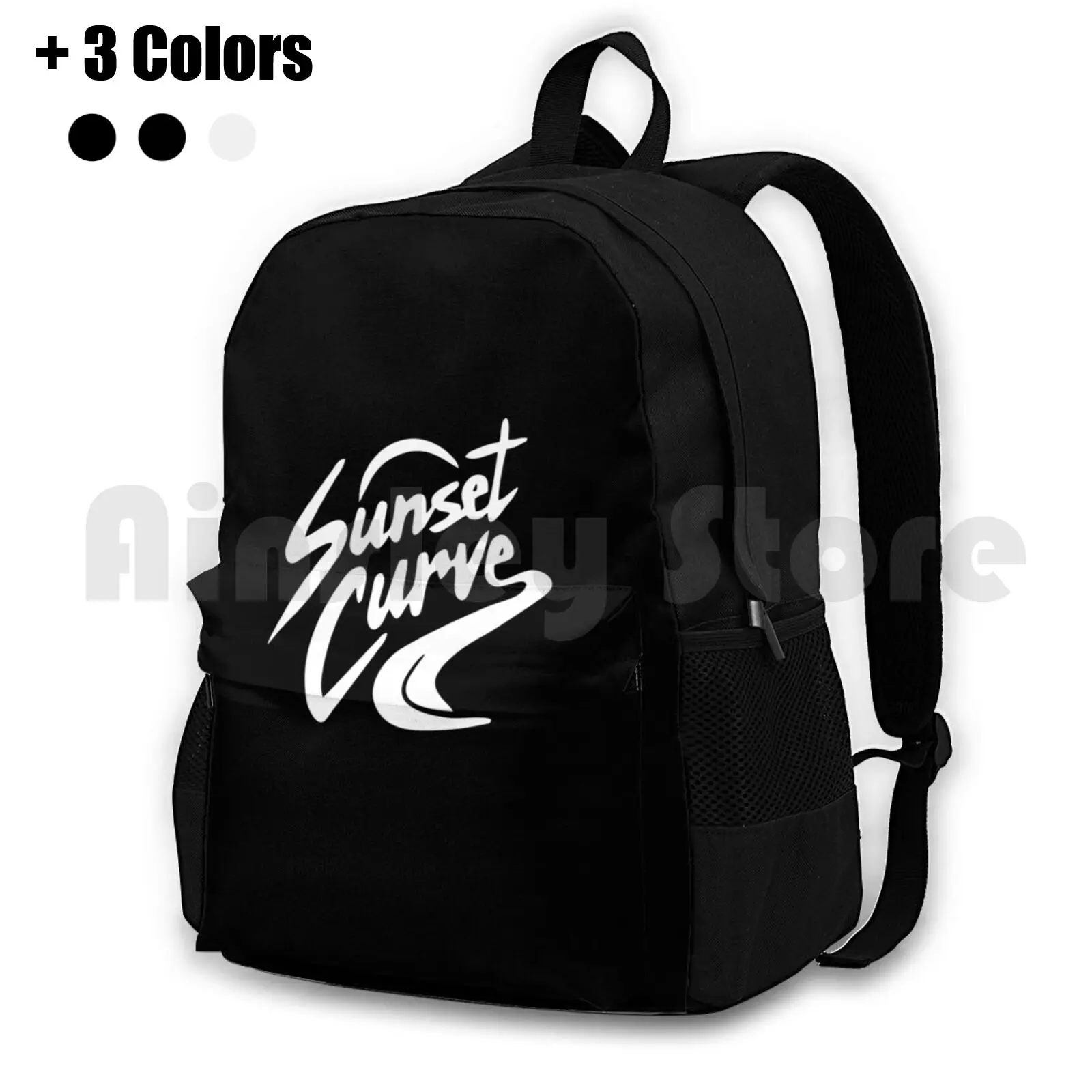 Untitled Outdoor Hiking Backpack Riding Climbing Sports Bag Sunset Curve Band Sunset Curve Band Sunset Curve Band Sunset Curve