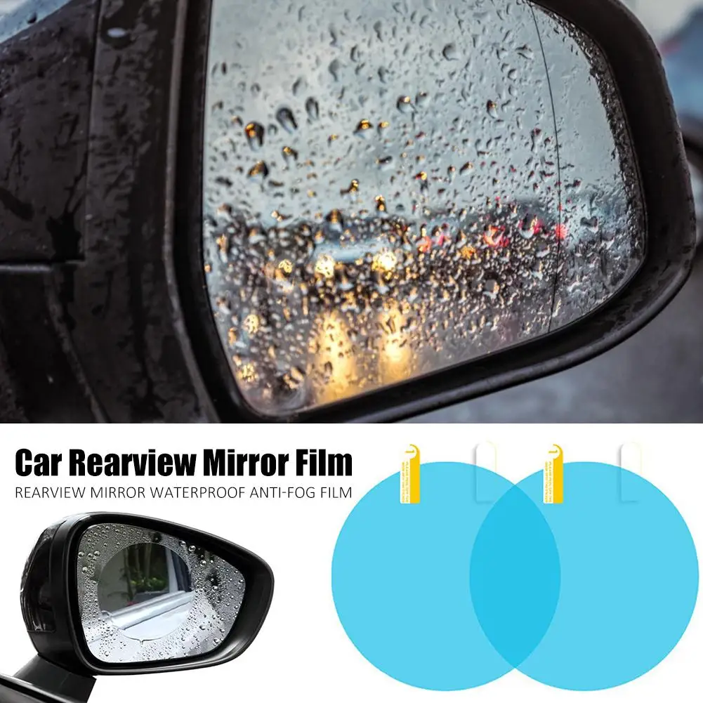 2PCS Car Rearview Mirror Film Waterproof Anti-fog Anti-glare Rainproof Car Rearview Mirror Cover Shield For Car Suv Truck