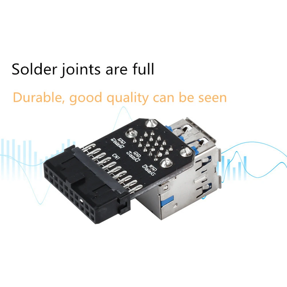 Motherboard Adapter Converter Strong USB 3.0 Motherboard Adapter USB 3.0 19 20 Pin Female to Dual USB 3.0 A Female for Computer