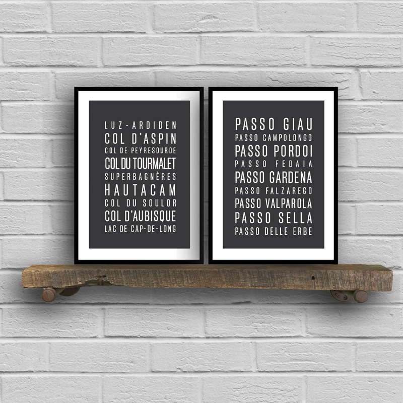 Póster artístico de escalada épica de los pirineos, pintura en lienzo, ciclismo, escalada épica de los Dolomitas, impresiones en lienzo, decoración de pared
