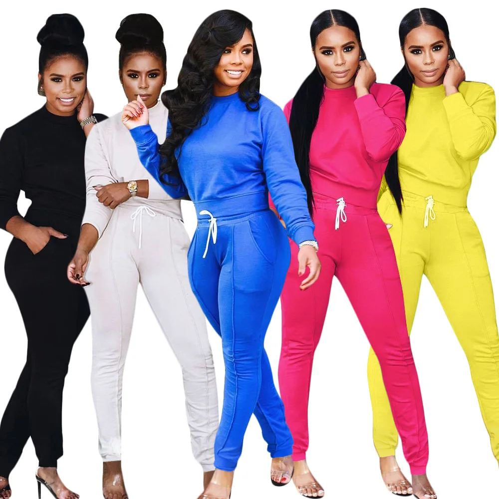 

Two Piece Set Women 2 Piece Set Women Outfits Tracksuit For Female Fall Clothes Nice 2 Pieces Sets Long Sleeve Pullover Pants