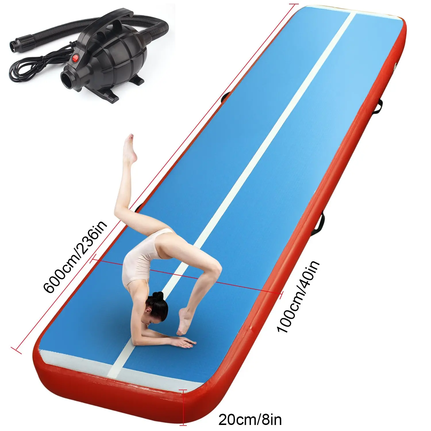 

Free Shipping Airtrack 6*1*0.2m Inflatable Air Tumble Track Gym Mat Yoga Inflatable Air Gym Air Track Home Use