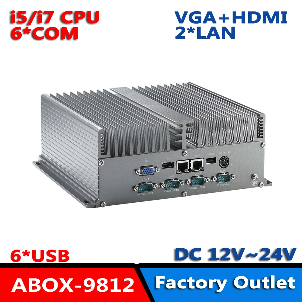 High Powerful Fanless Industrial Computer Intel Gen3 Core I7-3520M/i7-3540M/I3 IPC