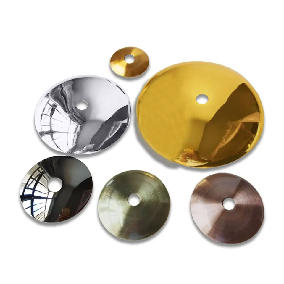 5pcs Flying Saucer Arc Cover Tray 30/40/60/80/100/120/140/160mm Metal Disc Manhole Cover Decorative Cover Lighting Accessories