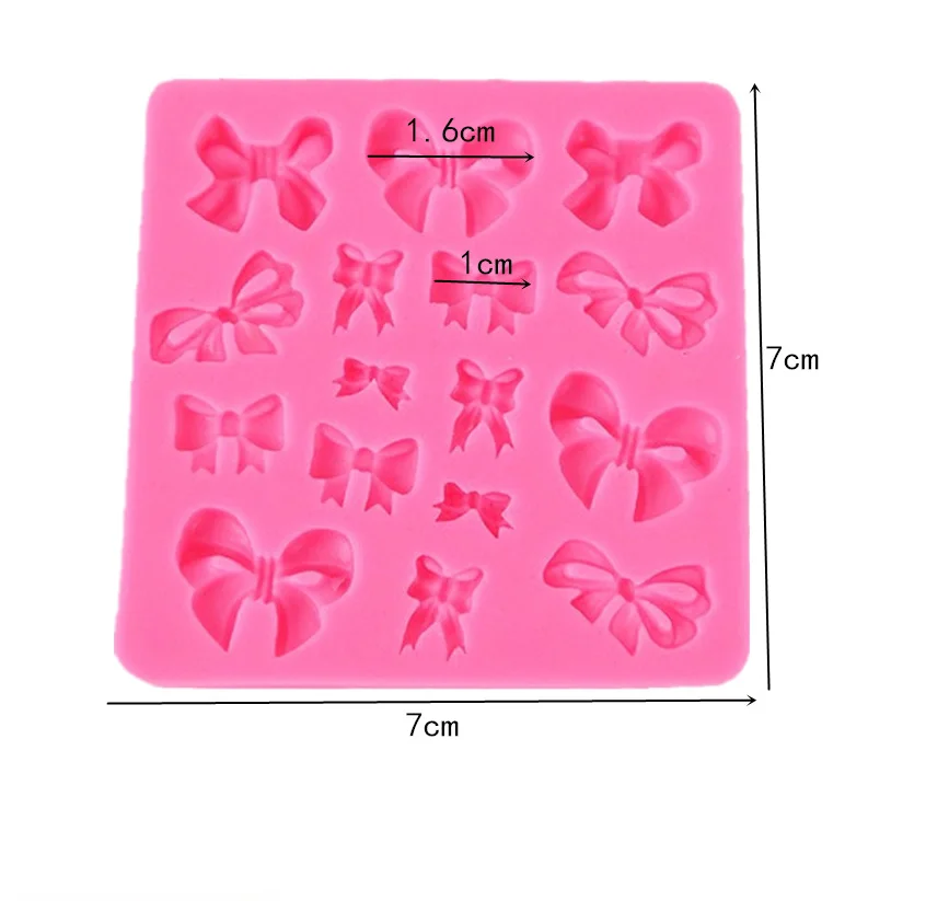 Aouke Bow Knot Silicone Mould Soft Clay Gypsum Handmade DIY Kitchen Biscuit Cake Baking Environment-friendly Silicone Mould