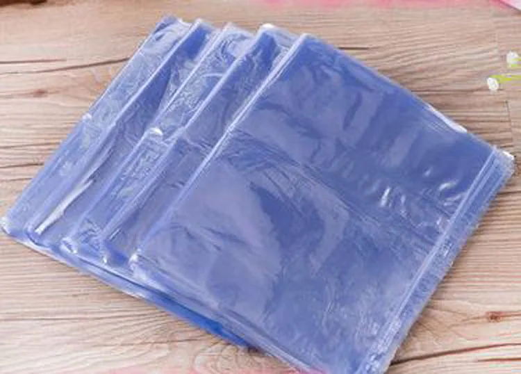 200pcs/lot PVC Heat Shrink Wrap Film Bag Membrane Plastic Packaging Film Transparent Heat Shrinkable Storage Bag Pouch