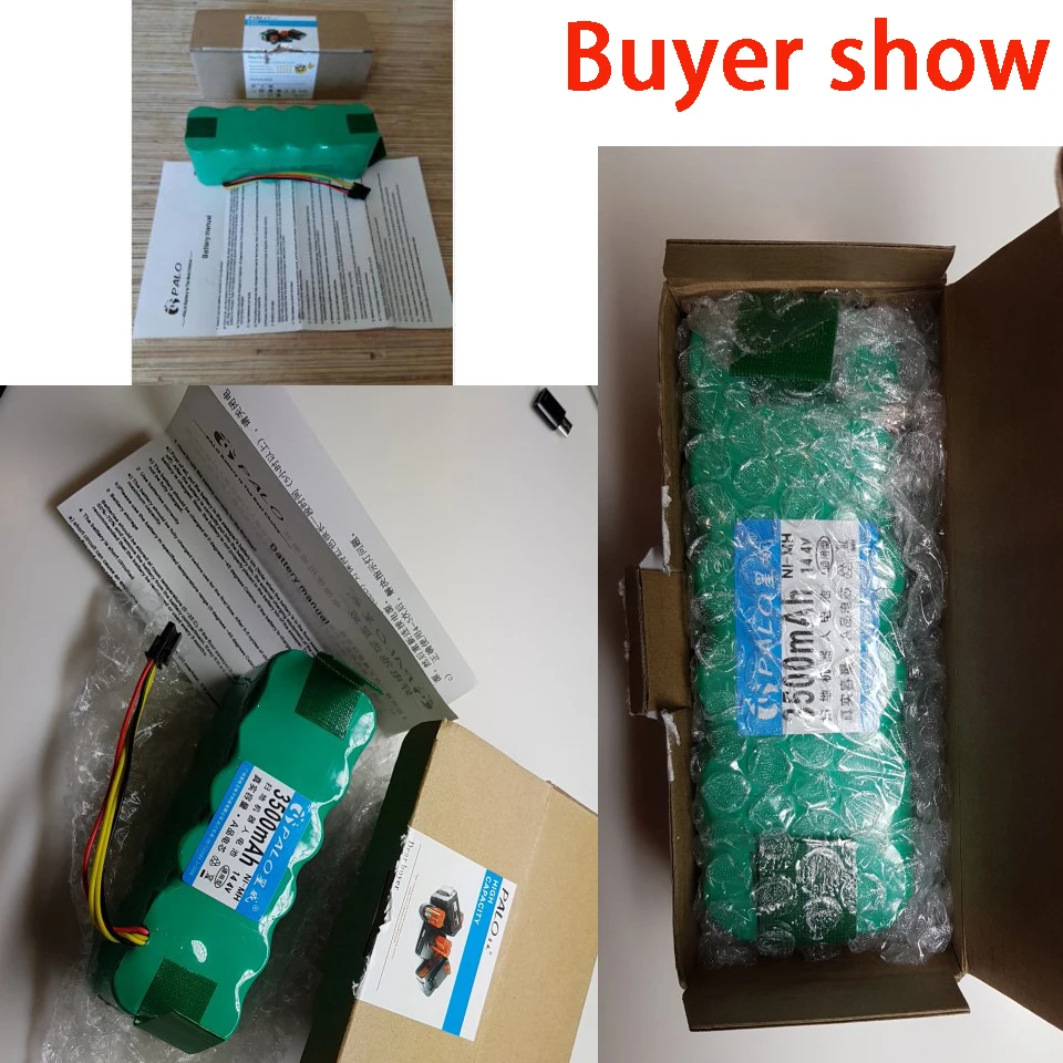 Аккумулятор PALO для робота-пылесоса Panda X500 X580/Kitfort KT504 Haier T322 T321 T320 T325 Ecovacs Mirror CR120, 14,4 В, 3500 мАч