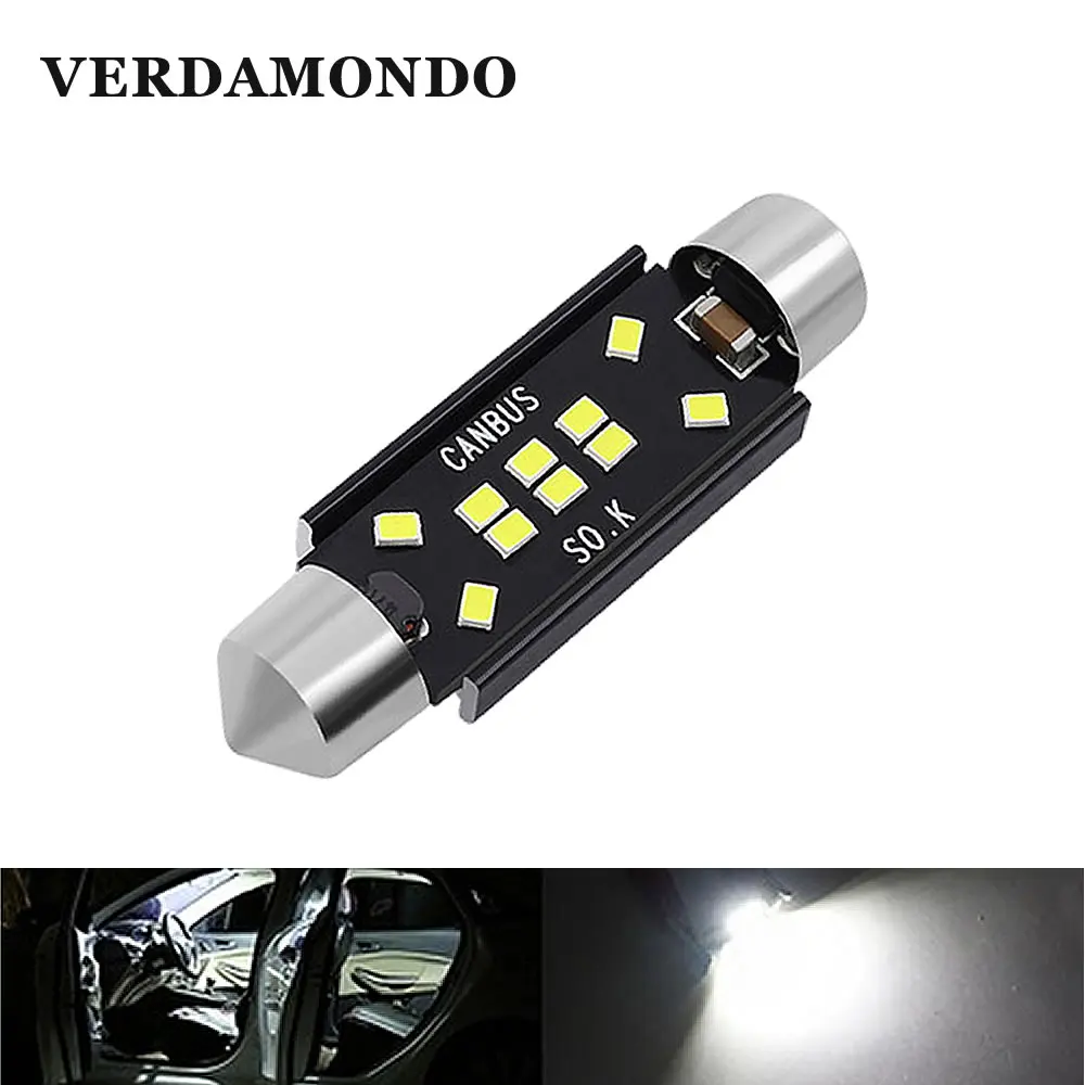 31MM 36MM 39MM 41MM LED Car Interior Lights Canbus No Error Dome Reading Bulbs 2016 SMD White 12V Auto License Plate Lamps