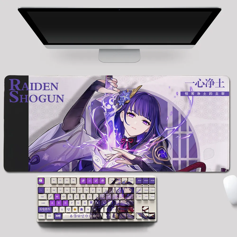 Genshin Impact Thema Raiden Shogun Pbt Materiaal Keycaps 108 Keys Set Voor Mechanische Toetsenbord Oem Profiel Alleen Keycaps