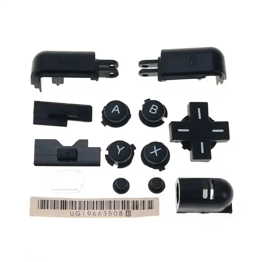 YuXi Set Tombol Penuh Tombol Silang Bantalan ABXY L R D Pengganti untuk Nintendo DS Lite untuk Kit Tombol Konsol NDSL