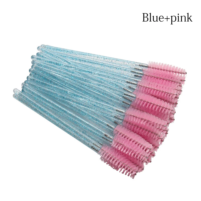 100 Stuks Wegwerp Kristal Wimper Borstel Mascara Wands Applicator Eye Lash Spoelies Borstels Wimper Extensie Vrouwen Make-Up Tools