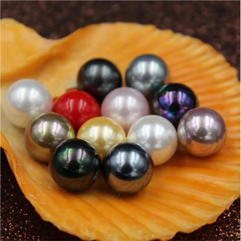 Real shell 4/6/8/10/12mm Natural Pearls White Purple Shell Round Loose Beads For Jewellery Making Diy Bracelet Necklace 15\