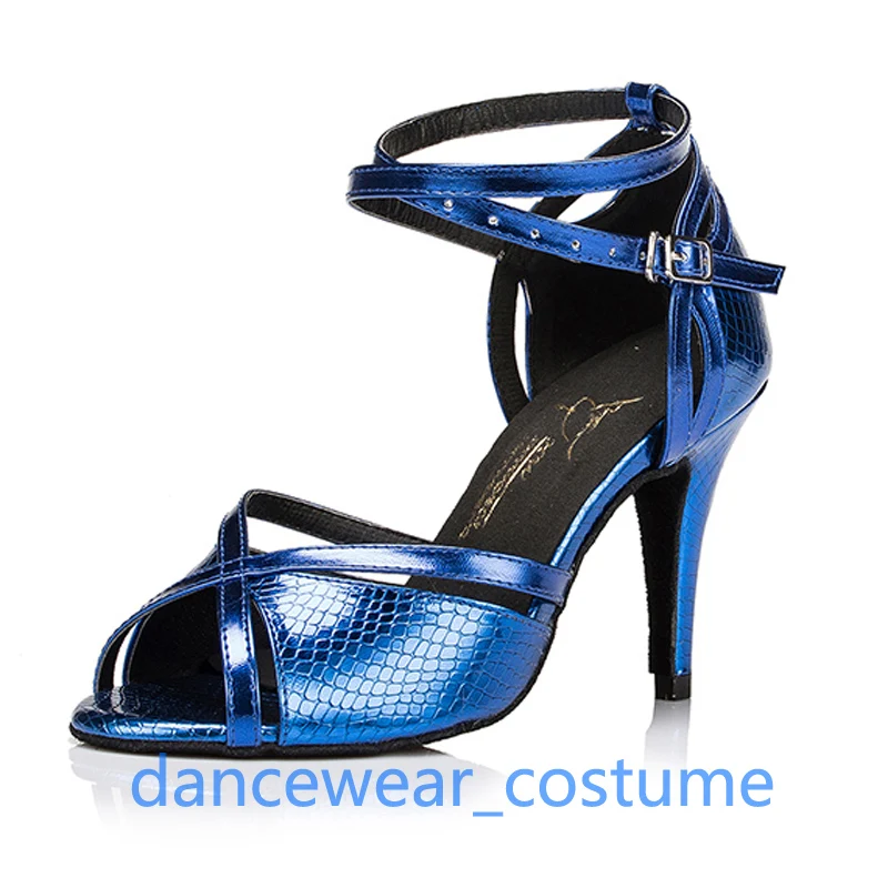 New Women Professional Party Ballroom Latin Tango Modern Dance Salsa Shoes Performance Practice Heels Sandals Shoe US5-9 2Colors