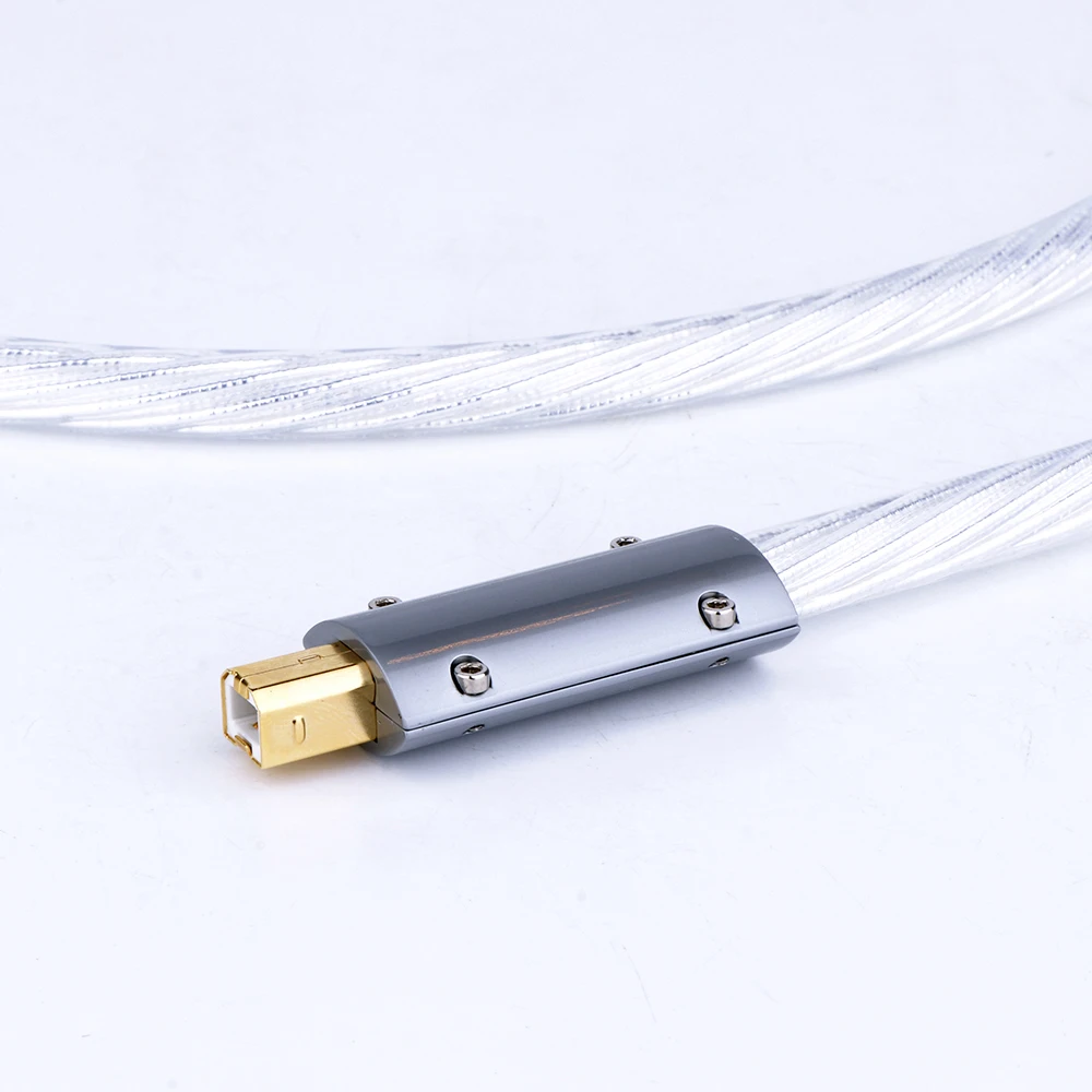 Hifi Nordost ODIN Top quality Silver Plated+Monosaudio shield USB Cable High Quality Type A to Type B Hifi Data Cable For DAC