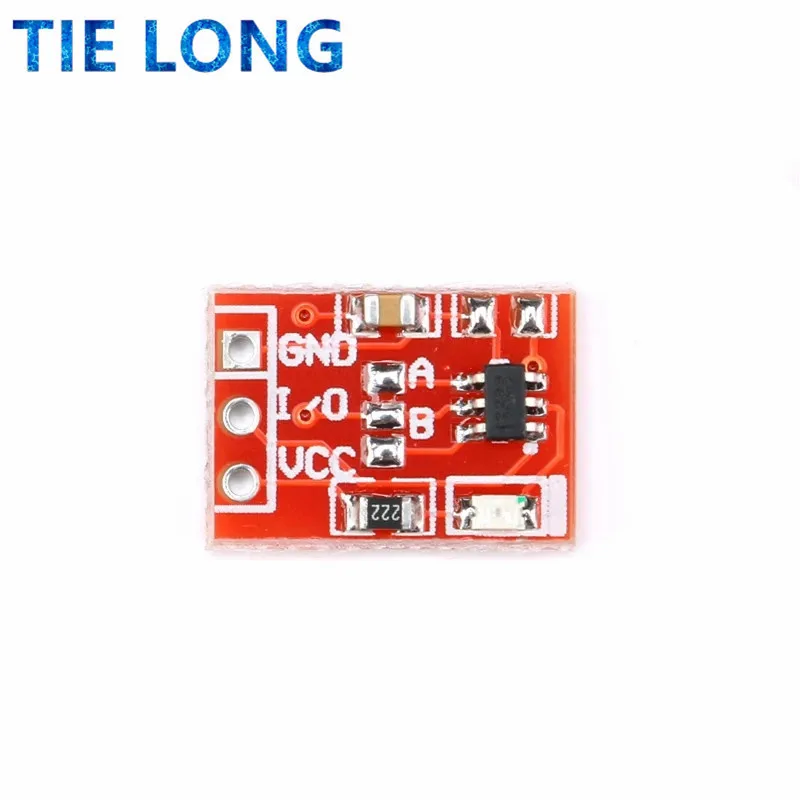 10PCS/LOT NEW TTP223 Touch button Module Capacitor type Single Channel Self Locking Touch switch sensor