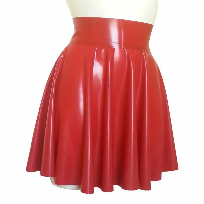 

Latex SKIRT Circle skating Gummi Rubber fetish TV UNISEX RED