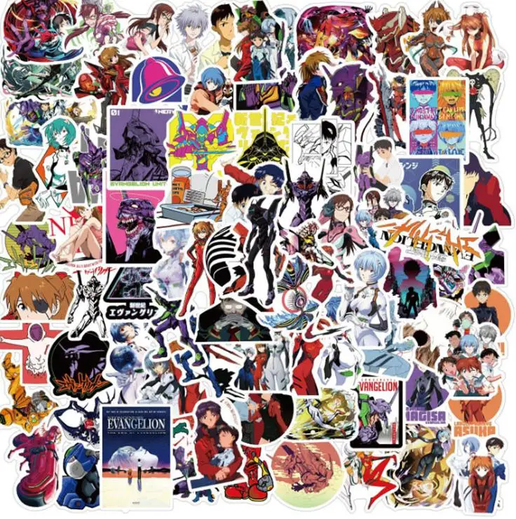 10/30/50/100pcs  Evangelionfor Snowboard Laptop Luggage Fridge Car- Styling Vinyl Decal Home Decor Stickers Cute Kids Girl Toys