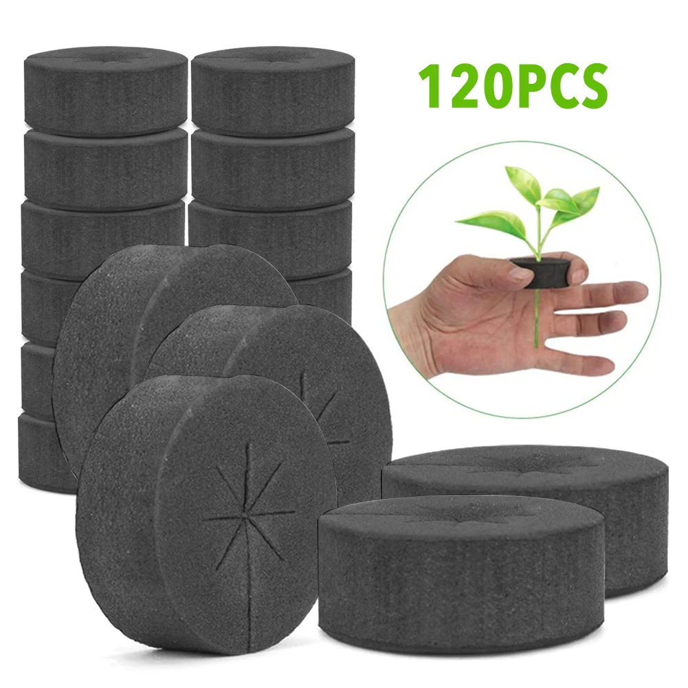 30/60/120Pcs Clone Collars High Density Neoprene Inserts Foam Block For Hydroponics Cloning DIY Garden Plants