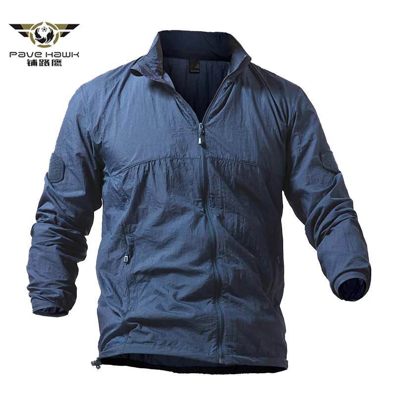 Chaquetas militares del Ejército para hombre, cortavientos impermeable fino, chaqueta de piel táctica de secado rápido, UPF 50 +, chubasquero transpirable, 4XL, 5XL, Verano