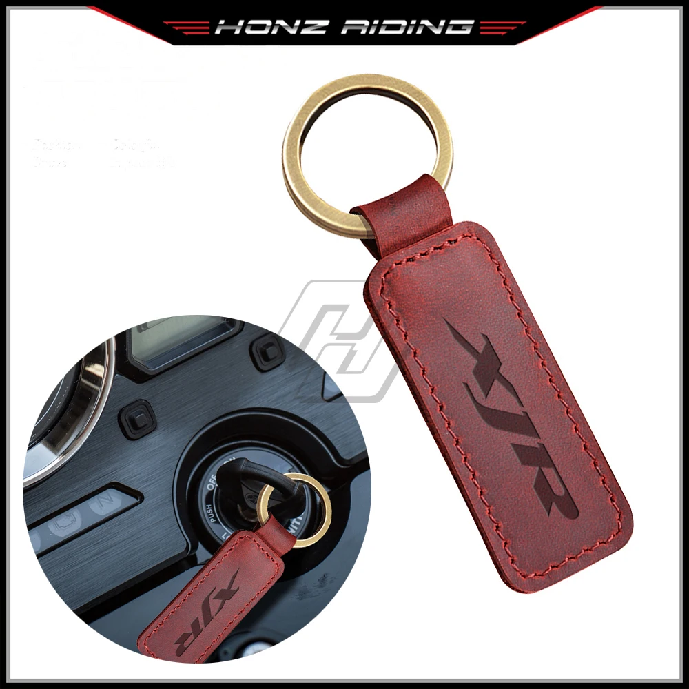 

For Yamaha XJR400 XJR1300 XJR 400 1300 Motorcycle Keychain Cowhide Key Ring