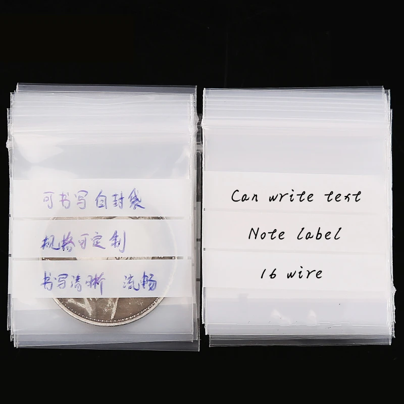 StoBag 16wire Transparent Zipper Plastic Bags Can Written Bag Antiques Souvenirs Package Supplies Screws Vacuum Poly Clear Bags