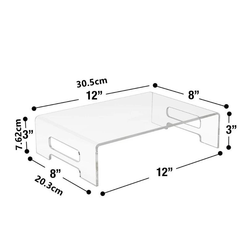 Durable Acryl Monitor Stand Monitor Riser für iMac Desktop Laptop Spiele PC Schreibtisch Stehen Multi-Media Lagerung