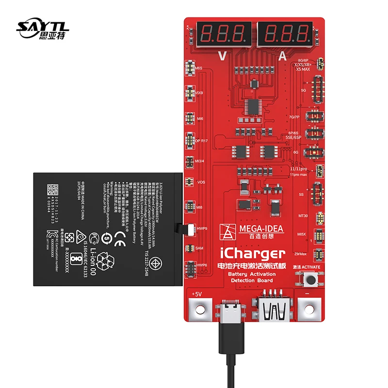 Qianli iCharger Battery Activation Board  for iPhone 4-8 Xs Xsmax XR 11 Pro Promax Samsung Xiaomi Circuit Board Charging Tester