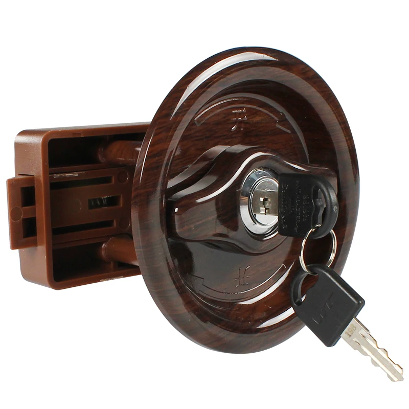 TYTXRV RV Accessories Bathroom Door Lock Brown (With Key) Motor Home Boat Marine Caravan Camper