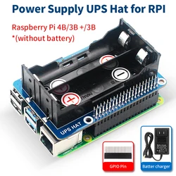 ๋ผ์ฆ๋ฒ ๋ฆฌ ํ์ด UPS ์ ์ ๊ณต๊ธ ์ฅ์น ๋ชจ๋ GPIO ํ 5V ์ ์ ๊ณต๊ธ ์ฅ์น ๋ผ์ฆ๋ฒ ๋ฆฌ ํ์ด 4B/3B+/3B์ฉ ์์ ์ ์ธ ์ ๋ฅ ์ถ๋ ฅ ๋ชจ์(๋ฐฐํฐ๋ฆฌ ์์)