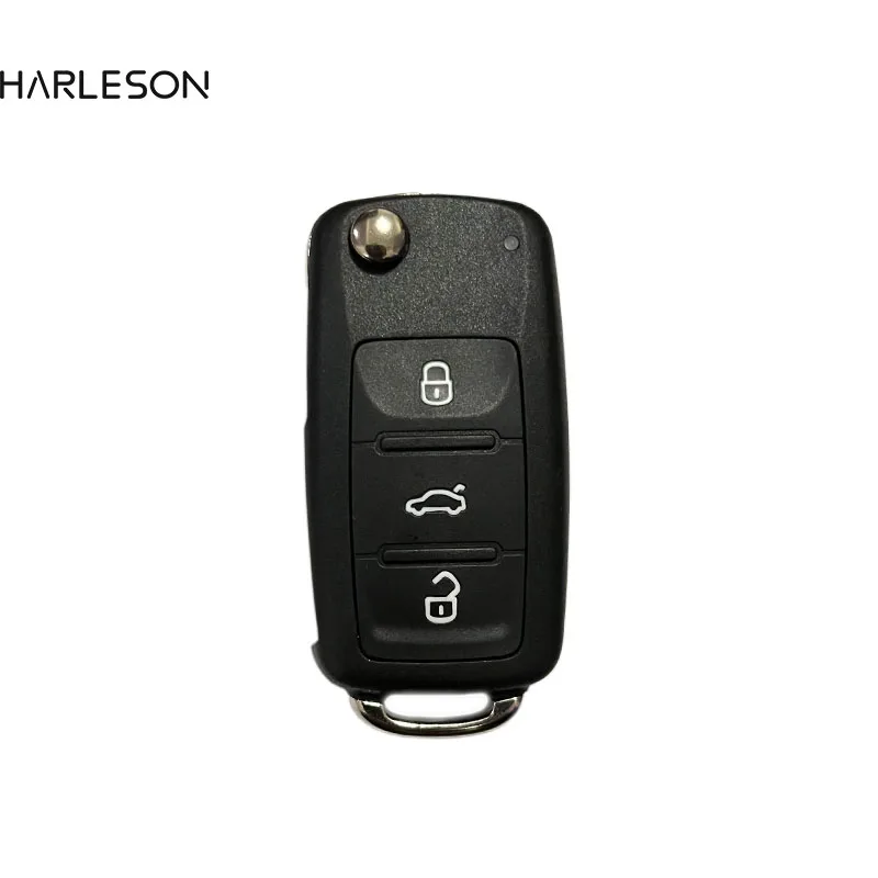 Flip Car Remote Key Shell For Original Volkswagen VW Tiguan Golf Jetta Beetle Polo MK6 Touareg 3 Buttons Fob Blank Key Case