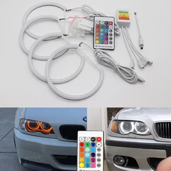 for BMW E36 E38 E39 E46 525i 528i 530i 540i 740i 750i 730d 740d 728i 320i 325i 16 colors RGB Cotton Angel Eyes LED Halo Rings