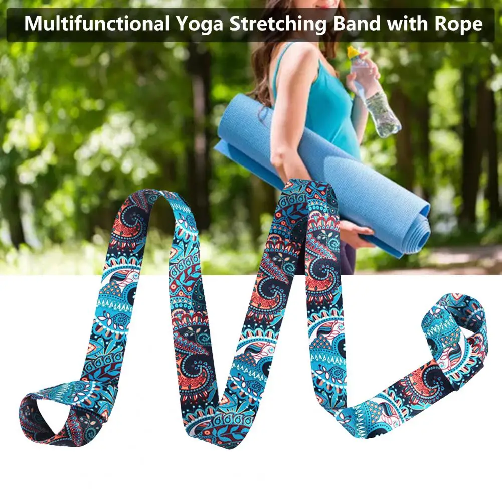 Workout Yoga Fitness Strap Elastic Washable Practical Yoga Belt Training Adjustable Stretch Yoga Mat Band