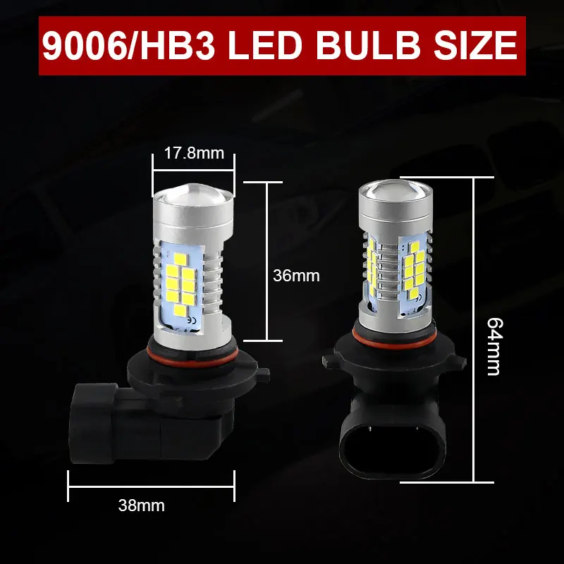 2pcs LED Fog Light Blub 9006 HB4 Lamp Canbus For Lexus GS300 GS430 GS350 GS460 RX300 RX330 RX350 LS430 LS460 ES330 ES350 IS250