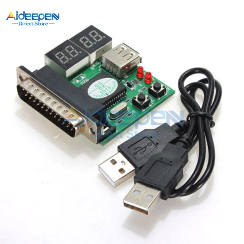 4-Digit LED Display PC Analyzer Motherboard Diagnostic Tester USB Post Test Card Notebook Diagnostic Tools