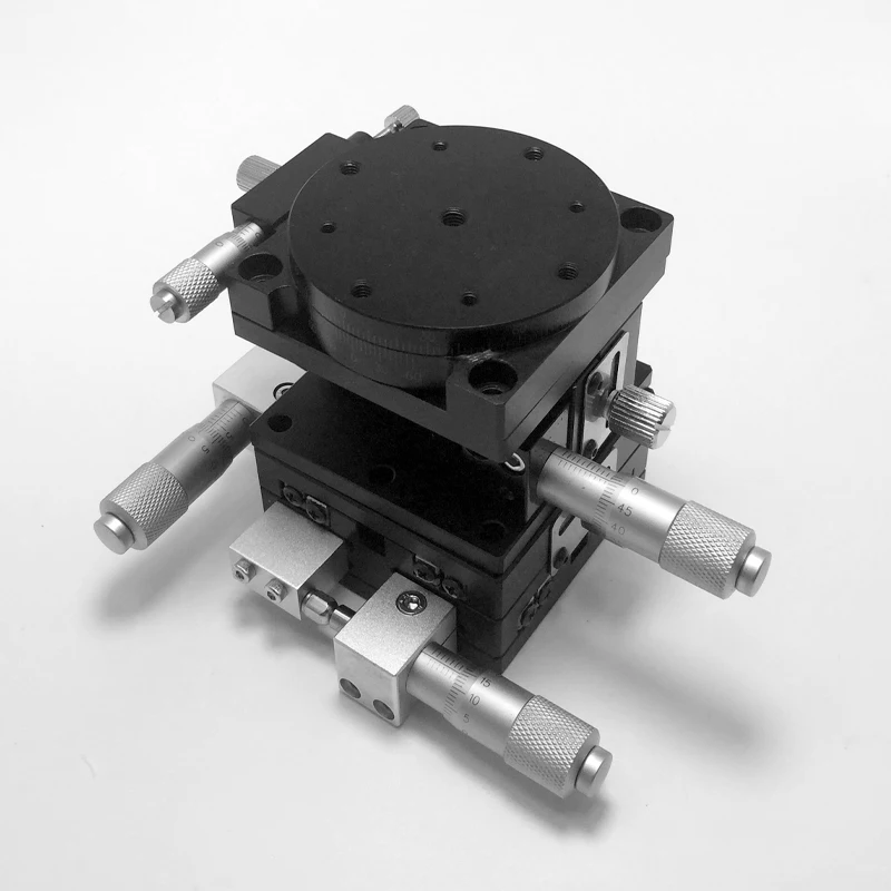 XYZR Asse 40*40mm 4 assi Piattaforma Manuale Lineare Fase Cuscinetto Tuning Tavolo Scorrevole LTP40-L XYZR40-L 9.8N