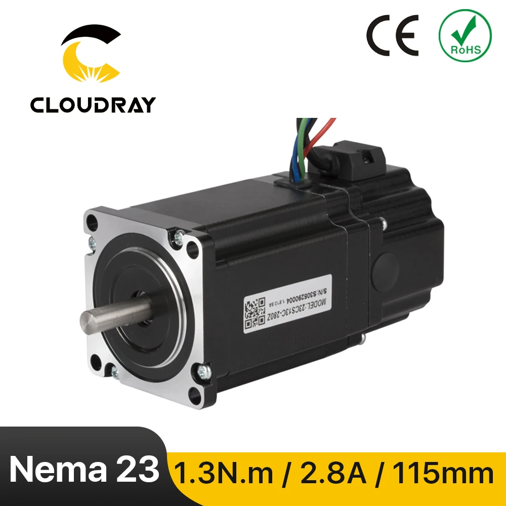 

Nema 23 Stepper Motor 115mm 1.3Nm 2.8A 2 Phase Stepper Motor with Brake 4-lead for 3D printer CNC Laser Grind Foam Plasma Cut