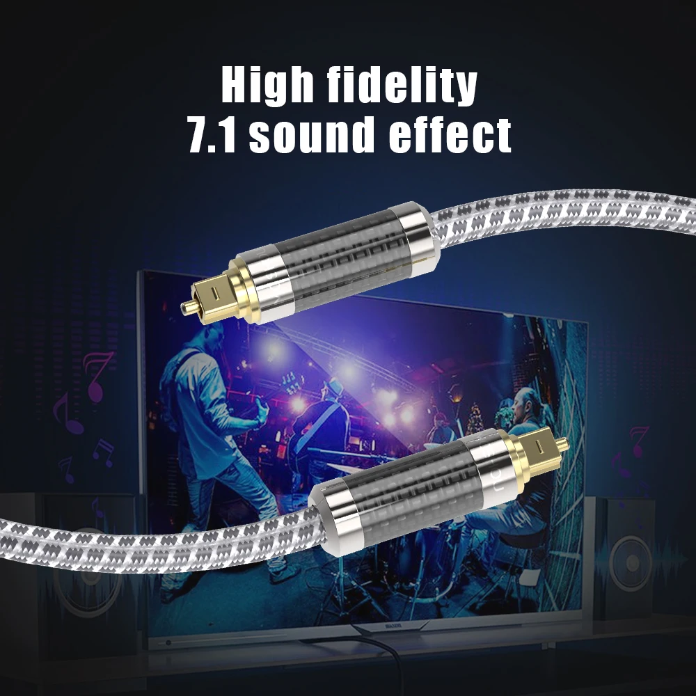 Digital Audio Video Cables Optical Fiber optico Oxyacid Free Copper Audiophile HIFI DTS MOSHOU Enthusiast 7.1 Sound