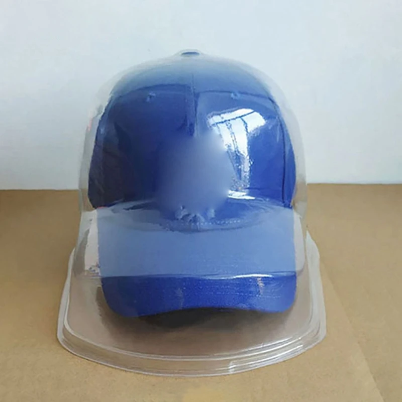 Double-layer Material Holder Transparent Baseball Display Box Dust-proof Hat Storage Plastic Protector