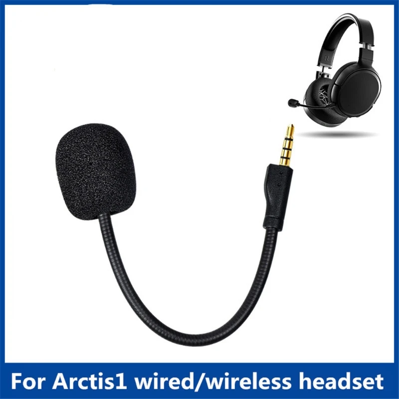 Replacement Game Mic Detachable Microphone Boom for ~Steelseries Arctis 1 1.0 One Wired Wireless Headphones Gaming Heads