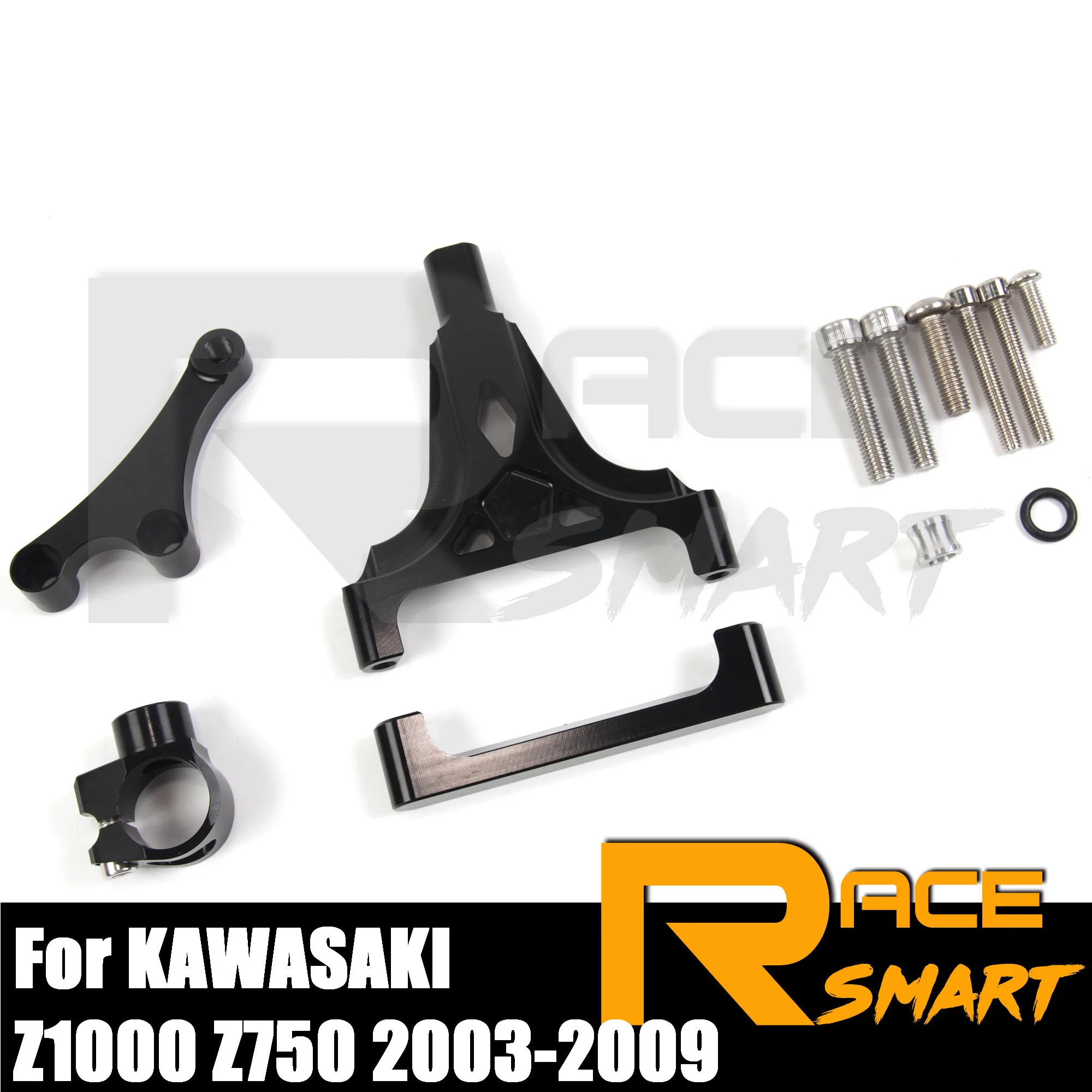 

Z750 2003-2009 Motorcycle Steering Damper Stabilizer Bracket Accessories For KAWASAKI Z 750 Z-750 2004 2005 2006 2007 2008 Black