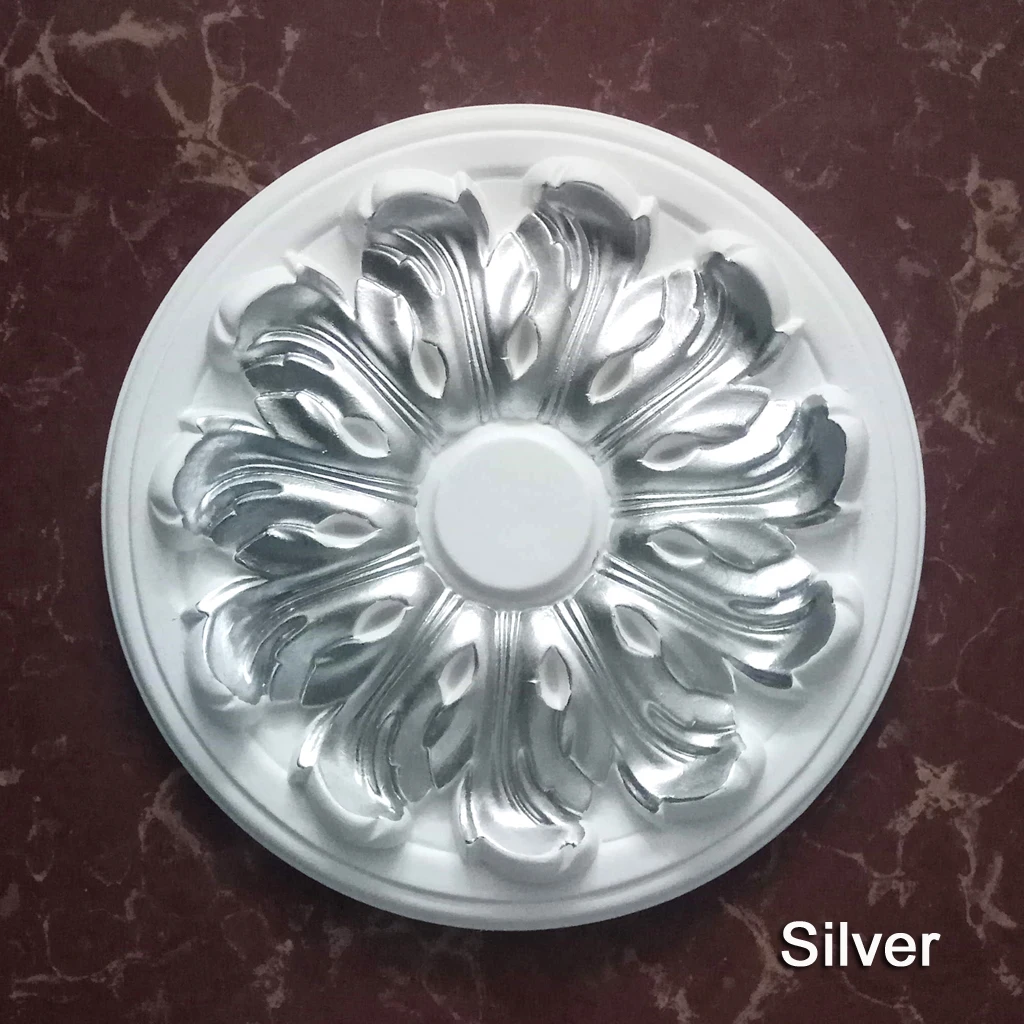 PU decorative ceiling rose pendant lamp base decor panel rosette Polyurethane Wall Moulding Medallion Paterage Ornament
