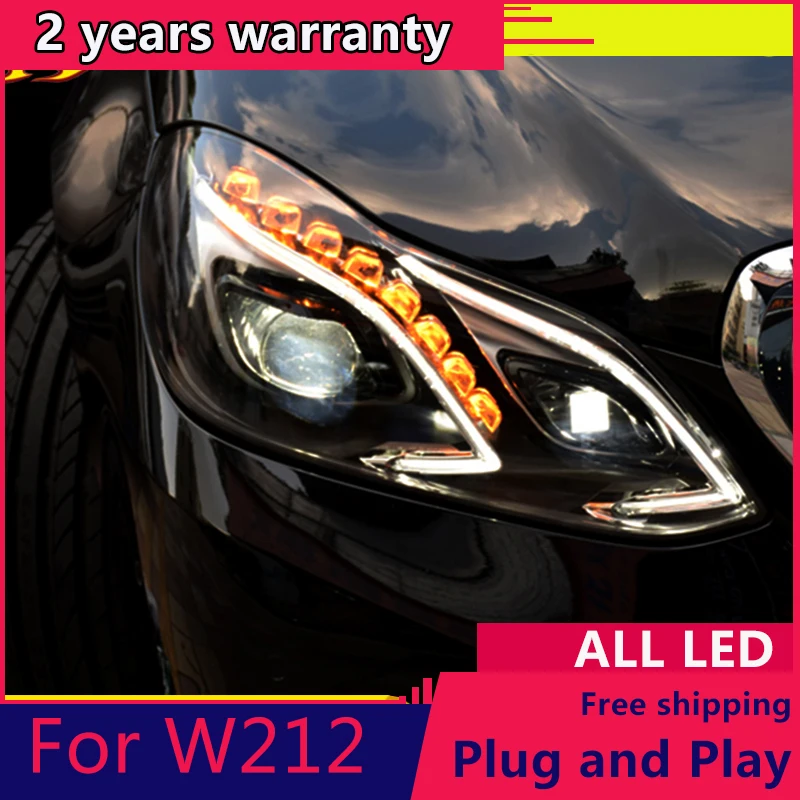 

KOWELL Car Styling For E-Class E180 E200 E260 E300 W212 ALL LED headlight 2014 2015 2016 Daytime Running Light bi- Xenon Lens