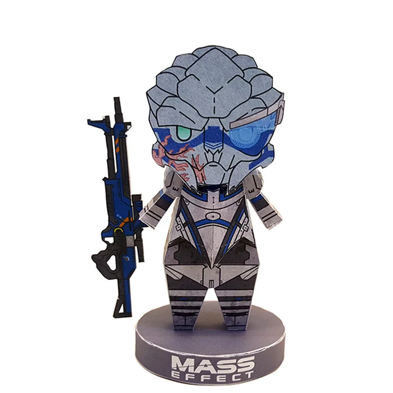 Mass Effect Garrus Vakarian Folding Cutting Mini 3D Paper Model Papercraft Game Figure DIY Cubee Kids Adult Craft Toys PZ-116