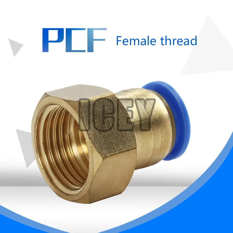 Pneumatic components P Fast Plug Connector PCF female thread through PCF4-M5/6-01/8-02/10-03/12-04