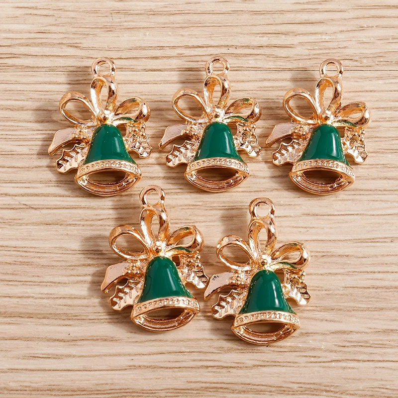 10 Stück Emaille Charms Weihnachten Charms für Schmuckherstellung Tier Hirsch Weihnachtsmann Baum Glocke Charms Anhänger für DIY Halsketten Geschenk – Detail 31