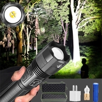 High Quality XHP70.2 4-Core Tactical Led Flashlight Led Torch with Battery Display Zoomable 5 Modes for Adventure Hiking